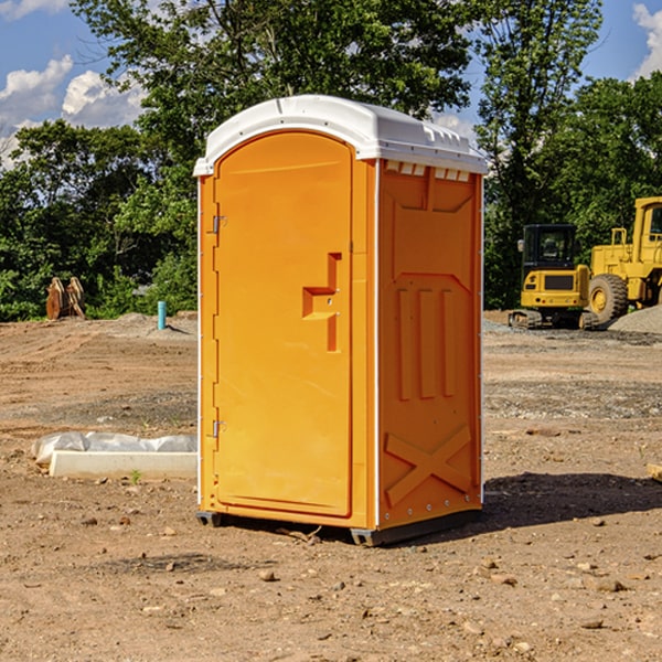 how often are the portable toilets cleaned and serviced during a rental period in Mount Hood Village